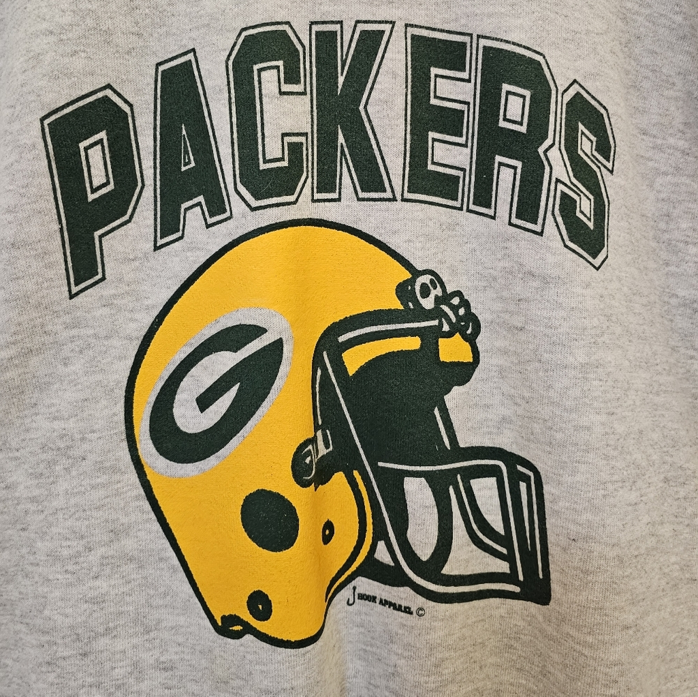 Vintage Packers Crew Neck Sweat shirt Front Logo Only